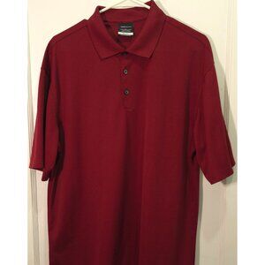 Nike Golf Men's Golf Shirt Burgundy Short Sleeve Large Size